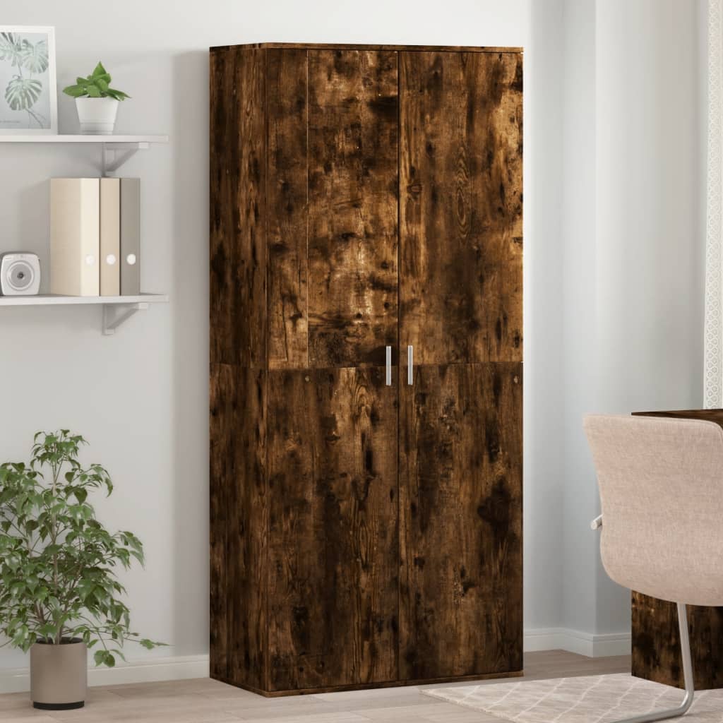 foto del prodotto vidaxl scarpiera rovere fumo 80x39x178 cm in legno multistrato