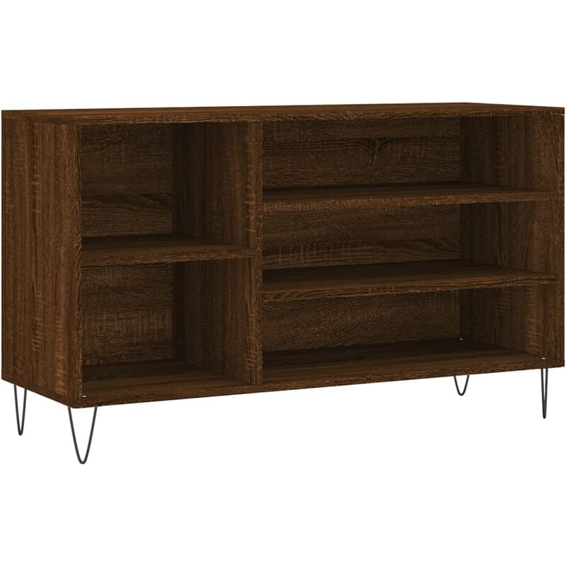 foto del prodotto vidaxl scarpiera rovere marrone 102x36x60 cm in legno multistrato marrone