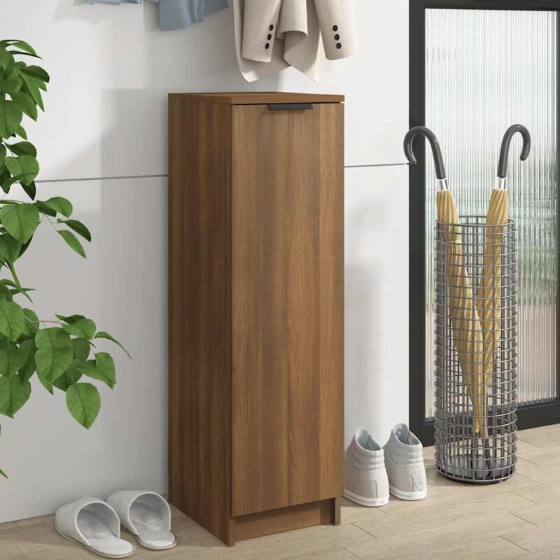 foto del prodotto vidaxl scarpiera rovere marrone 30x35x100 cm in legno multistrato