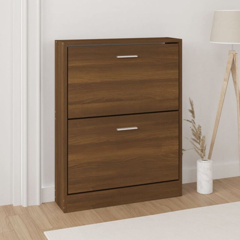foto del prodotto vidaxl scarpiera rovere marrone 59x17x81 cm in legno multistrato