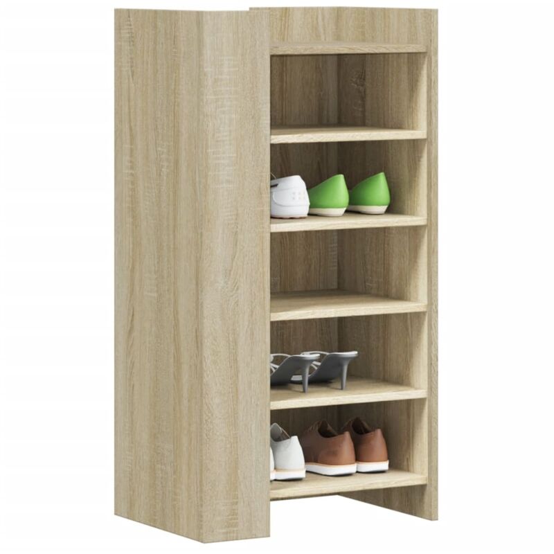 foto del prodotto vidaxl scarpiera rovere sonoma 52x37,5x100 cm in legno multistrato