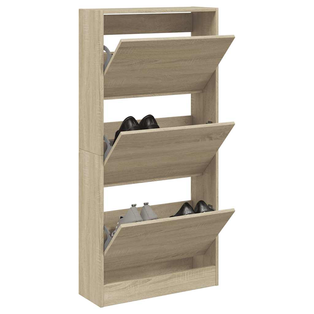 foto del prodotto vidaxl scarpiera rovere sonoma 60x21x125,5 cm in legno multistrato