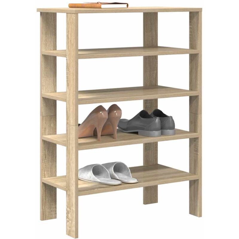 foto del prodotto vidaxl scarpiera rovere sonoma 61x32x87,5 cm in legno multistrato