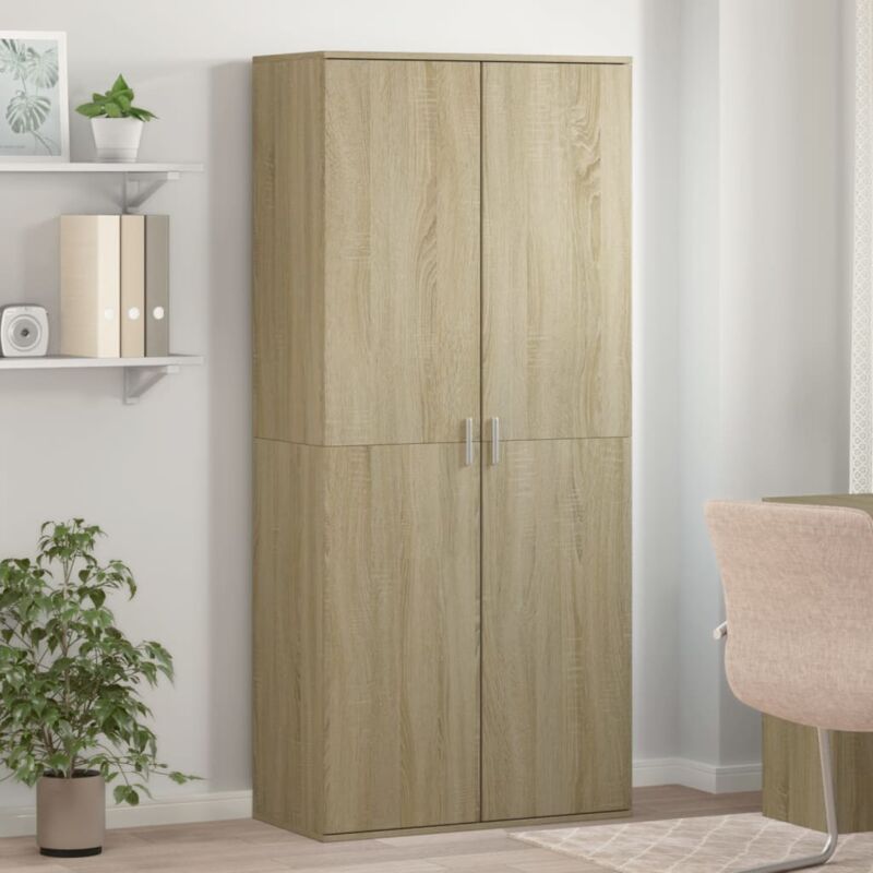 foto del prodotto vidaxl scarpiera rovere sonoma 80x39x178 cm in legno multistrato