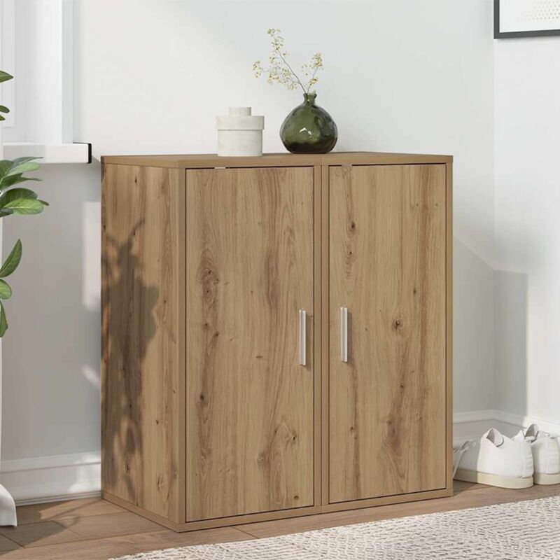 foto del prodotto vidaxl scarpiere 2 pz rovere artigianale 32x35x70 cm in truciolato
