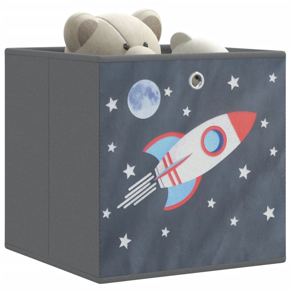 foto del prodotto vidaxl scatole portaoggetti 10pz grigio 32x32x32cm tessuto non tessuto