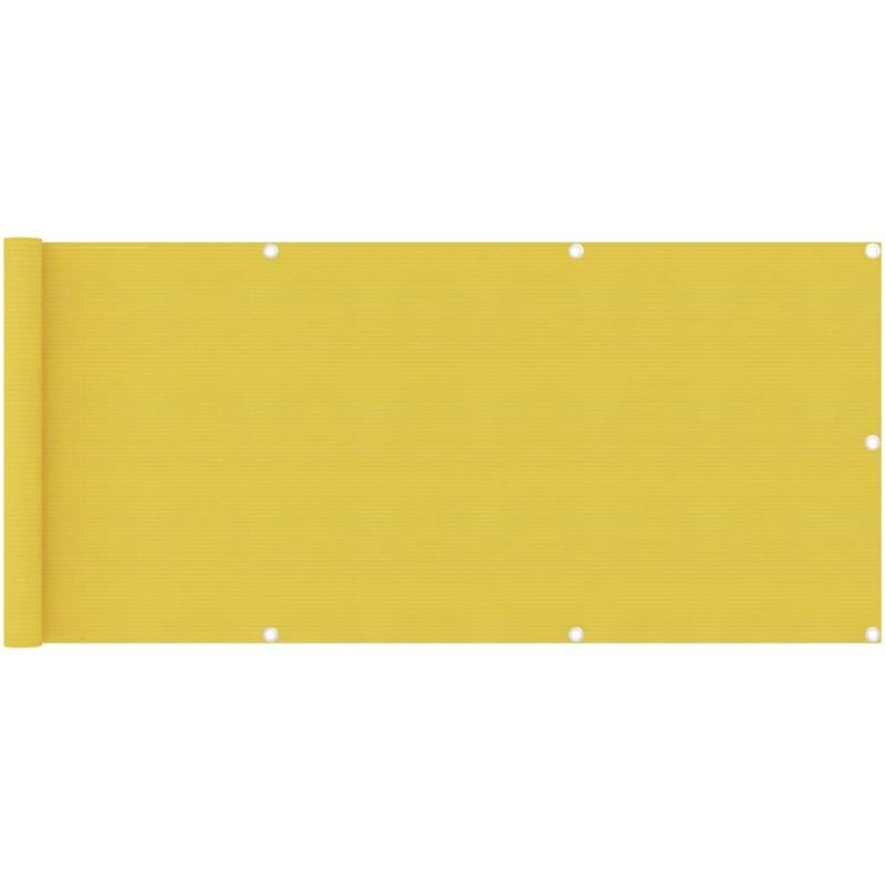 foto del prodotto vidaxl schermo frangivista per balcone giallo 75x500 cm in hdpe