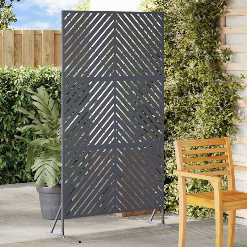 foto del prodotto vidaxl schermo per privacy in antracite, 100x50x180 cm, in acciaio