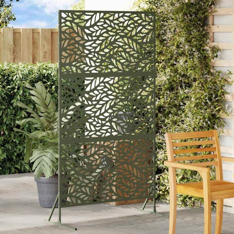 foto del prodotto vidaxl schermo per privacy verde oliva 100x50x180 cm in acciaio