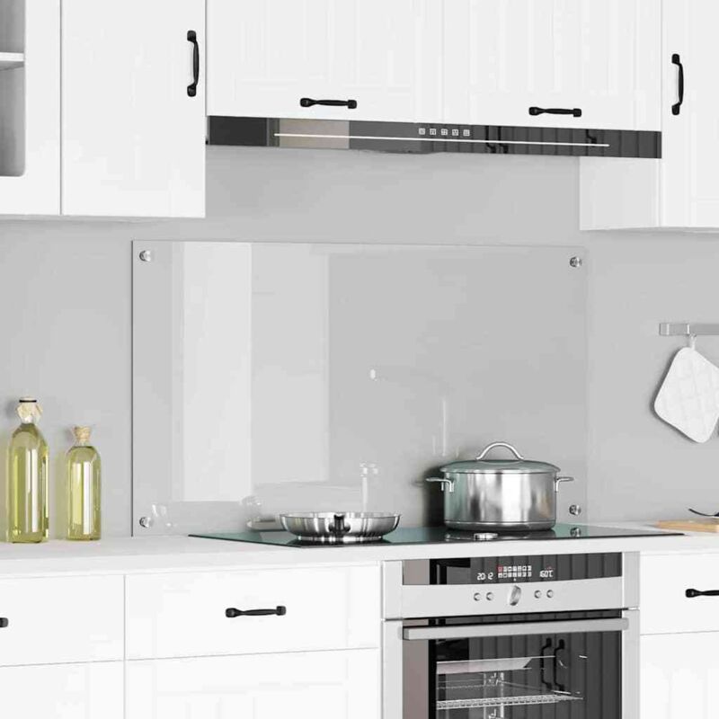 foto del prodotto vidaxl schienale cucina trasparente 120x60x0,6 cm in vetro temperato