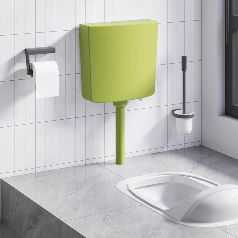 foto del prodotto vidaxl sciacquone per wc stile classico con 2 pulsanti 3 6 l disponibili vari colori colore verde oliva
