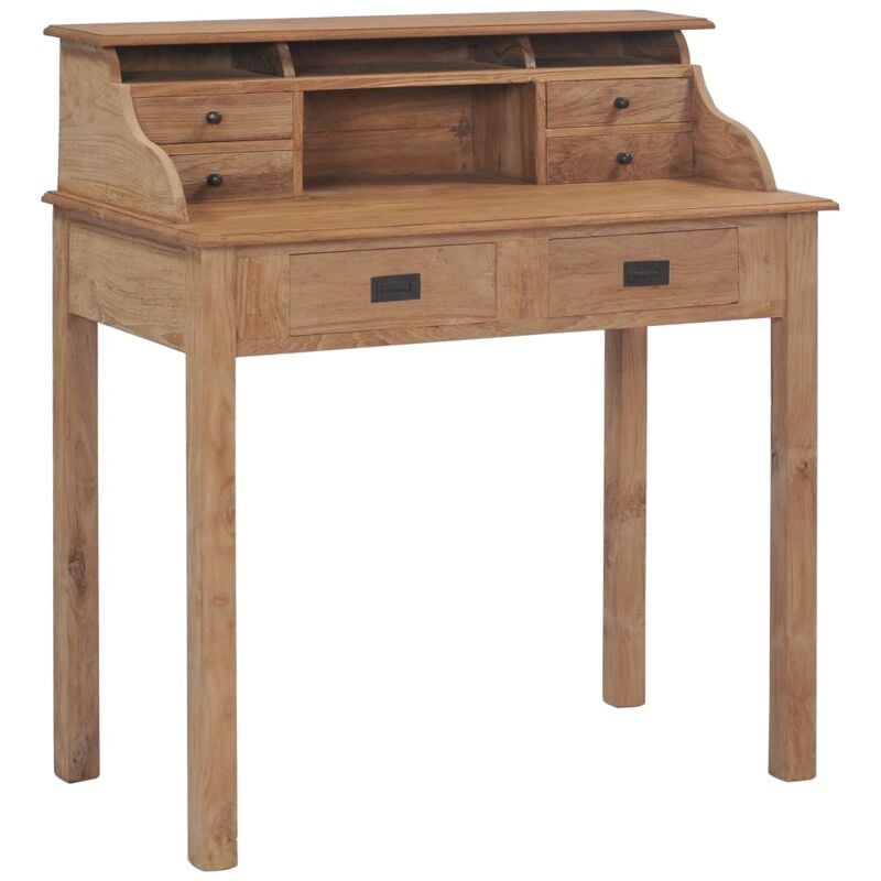 foto del prodotto vidaxl scrivania 90x50x100 cm in legno massello di teak 317084