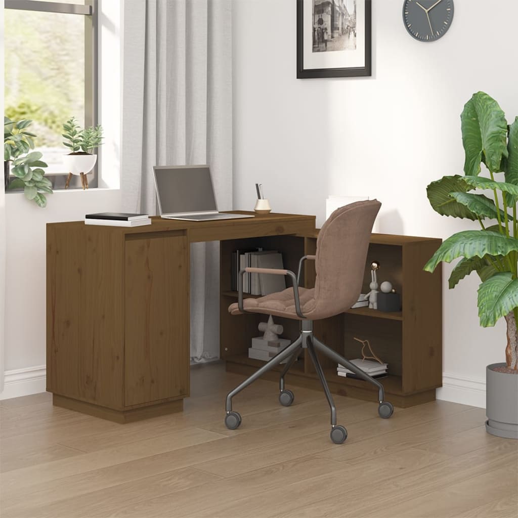 foto del prodotto vidaxl scrivania ambra 110x50x75 cm in legno massello di pino 754265