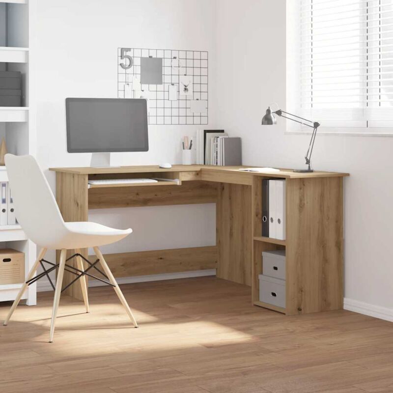 foto del prodotto vidaxl scrivania angolo artigianale 120x140x75 cm legno multistrato