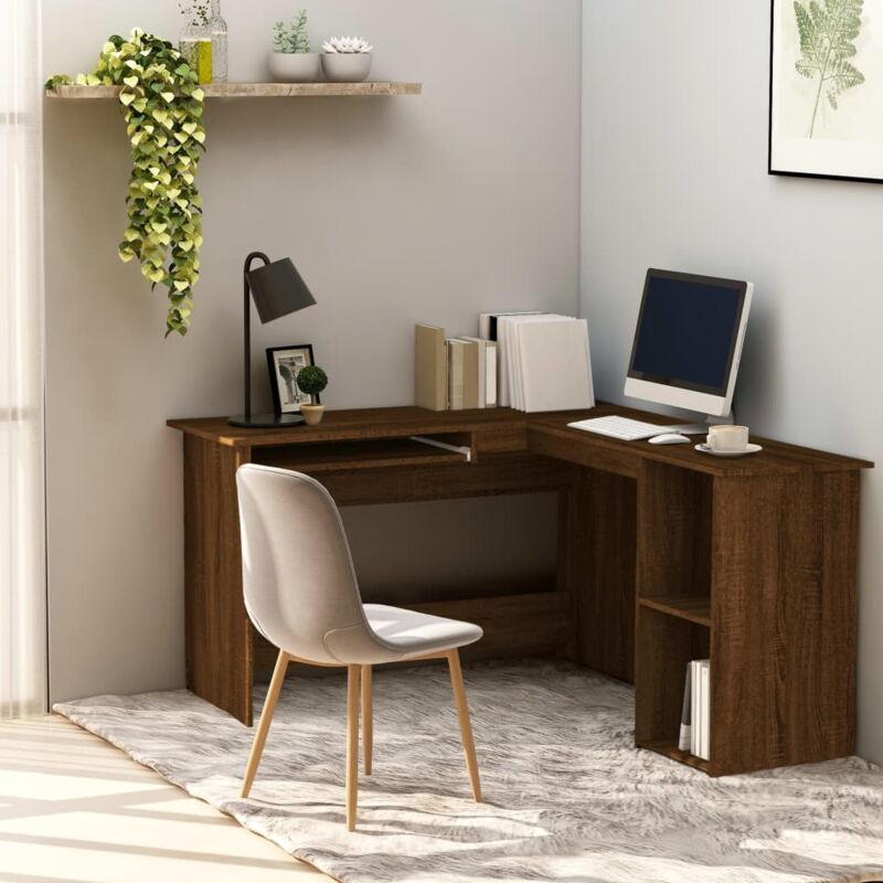 foto del prodotto vidaxl scrivania angolo rovere marrone 120x140x75 cm legno multistrato