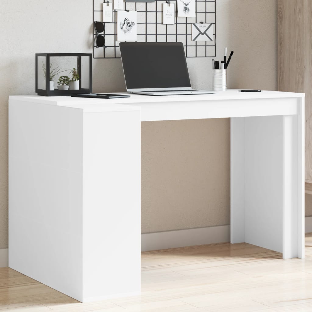 foto del prodotto vidaxl scrivania bianca 123,5x73,5x75 cm in legno multistrato