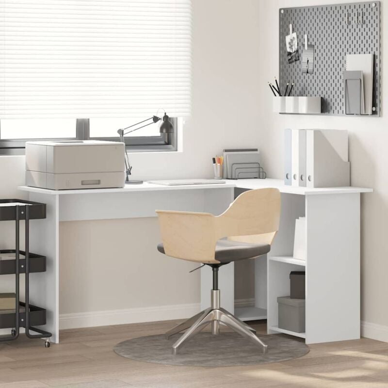 foto del prodotto vidaxl scrivania computer bianco bianco legno ingegnerizzato media