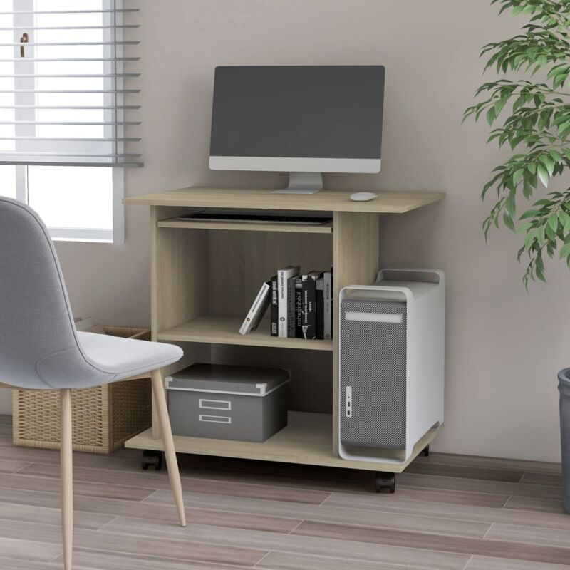 foto del prodotto vidaxl scrivania computer rovere sonoma 80x50x75 cm legno multistrato