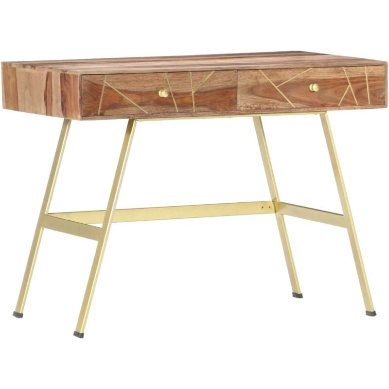 foto del prodotto vidaxl scrivania con cassetti 100x55x75 cm legno massello di acacia
