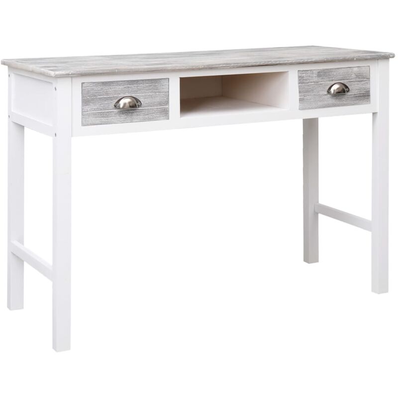 foto del prodotto vidaxl scrivania grigia 110x45x76 cm in legno 977649