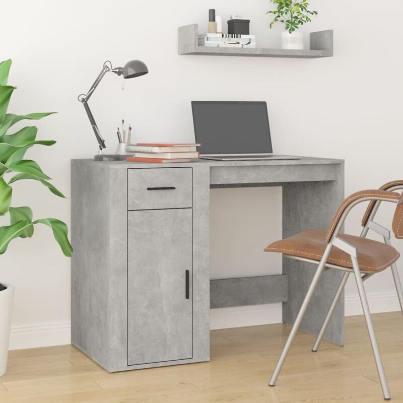 foto del prodotto vidaxl scrivania grigio cemento 100x49x75 cm in legno multistrato