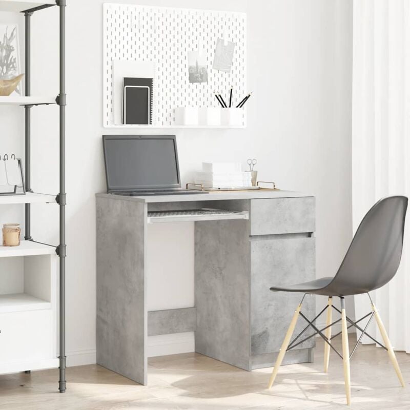 foto del prodotto vidaxl scrivania grigio cemento 86x49x76 cm in legno multistrato