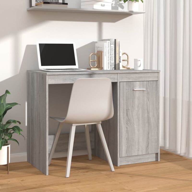 foto del prodotto vidaxl scrivania grigio sonoma 100x50x76 cm in legno multistrato