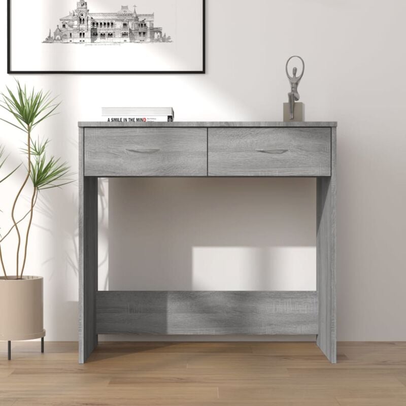 foto del prodotto vidaxl scrivania grigio sonoma 80x40x75 cm in legno multistrato