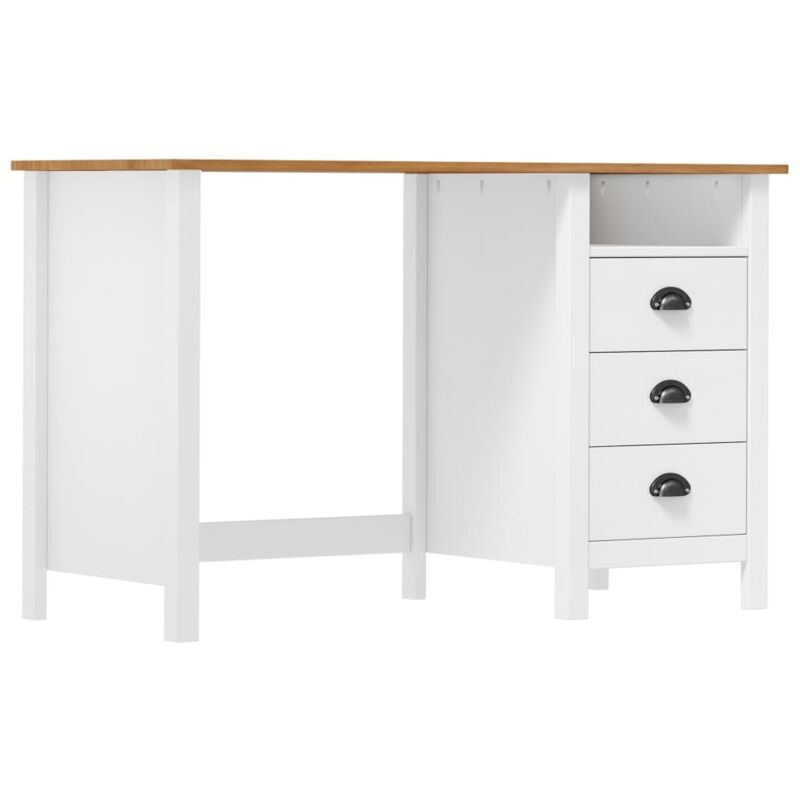 foto del prodotto vidaxl scrivania hill con 3 cassetti 120x50x74 cm massello di pino