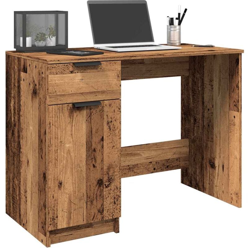 foto del prodotto vidaxl scrivania legno antico 100x50x75 cm in truciolato