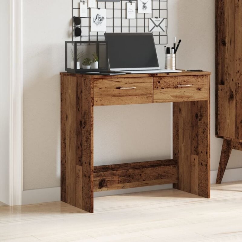 foto del prodotto vidaxl scrivania legno antico 80x40x75 cm in truciolato