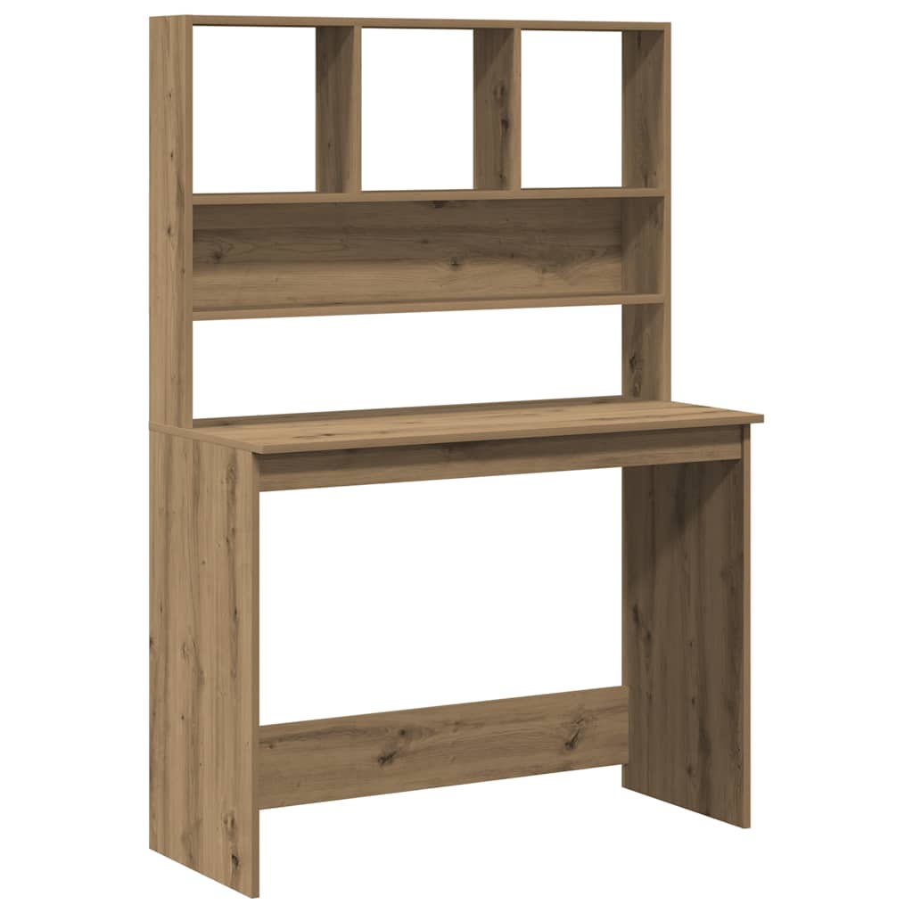 foto del prodotto vidaxl scrivania mensole rovere artigianale 102x45x148 cm multistrato