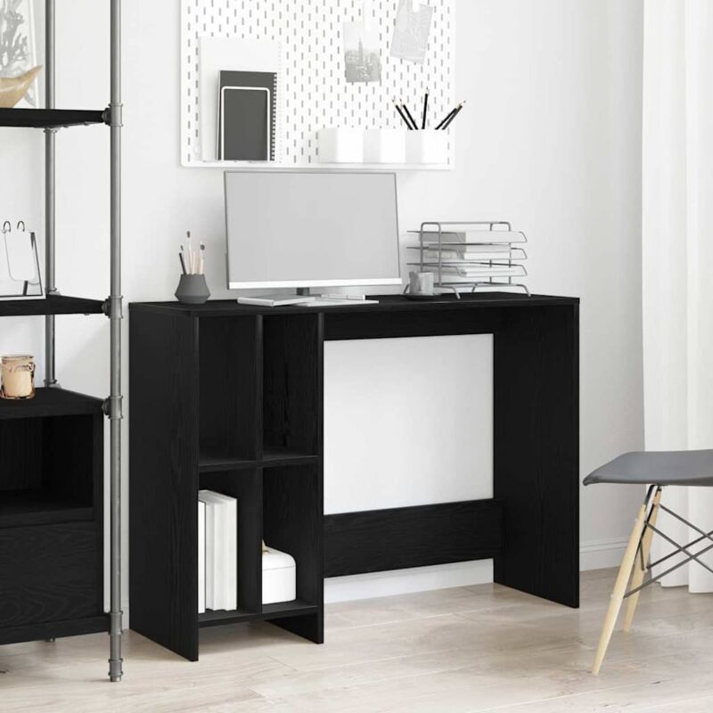 foto del prodotto vidaxl scrivania nera in rovere 102,5x35x75 cm in legno ingegnerizzato