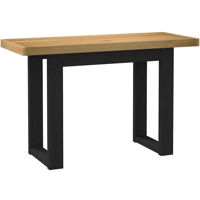 foto del prodotto vidaxl - scrivania noain gambe a forma di u 120x50x75 cm legno massello