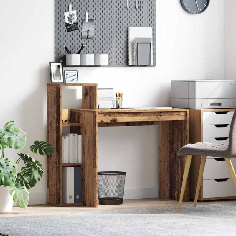 foto del prodotto vidaxl scrivania per computer legno vecchio legno ingegnerizzato media
