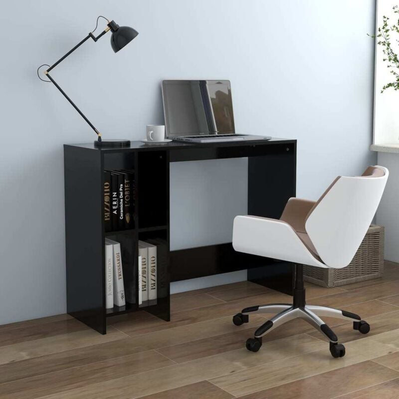 foto del prodotto vidaxl scrivania per portatile nera 102,5x35x75 cm legno multistrato