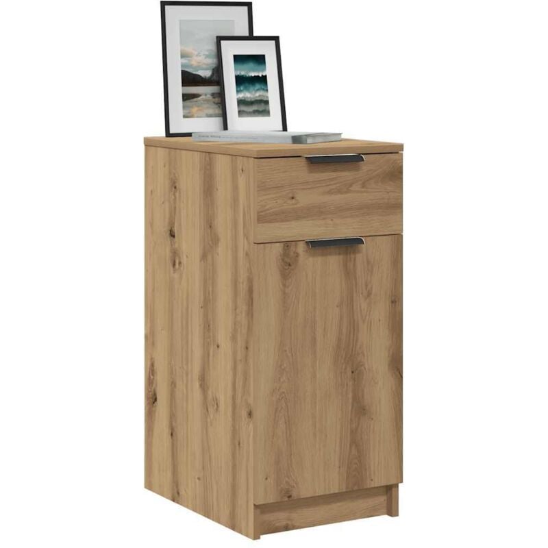foto del prodotto vidaxl scrivania rovere artigianale 34x36x50 cm in legno multistrato