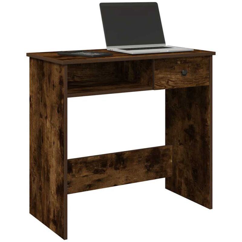 foto del prodotto vidaxl scrivania rovere fumo 80x40x75 cm in legno multistrato