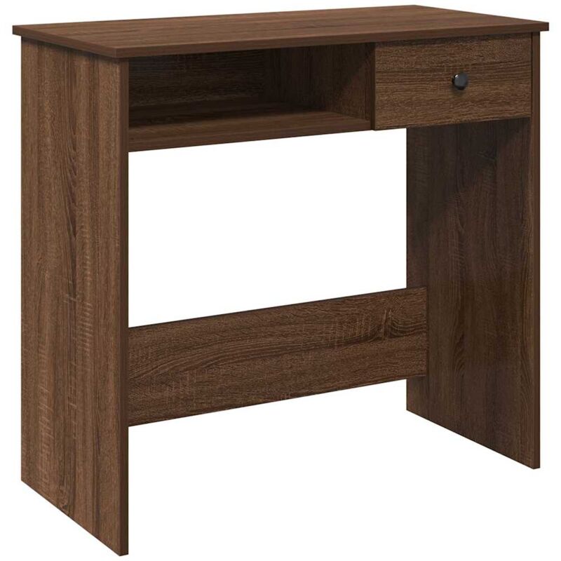 foto del prodotto vidaxl scrivania rovere marrone 80x40x75 cm in legno multistrato