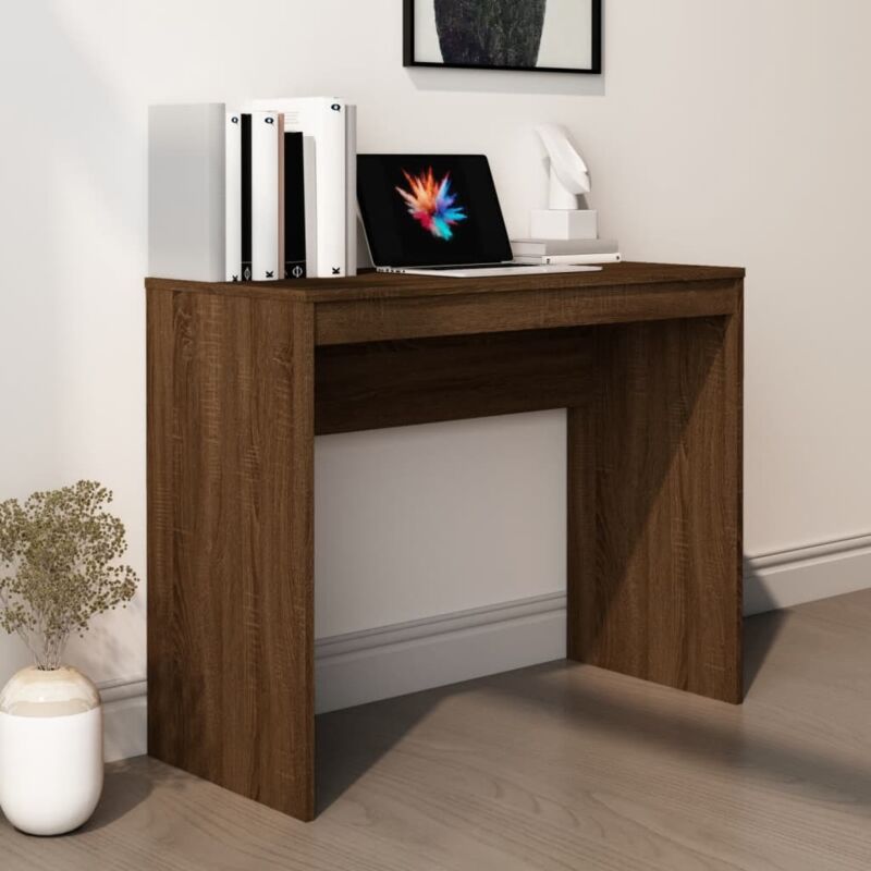 foto del prodotto vidaxl scrivania rovere marrone 90x40x72 cm in legno multistrato