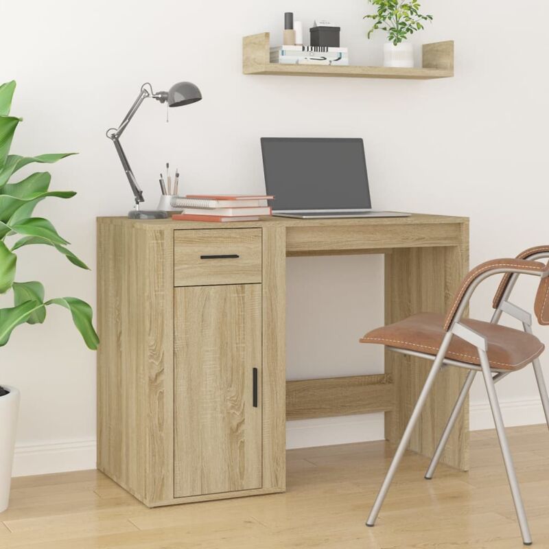 foto del prodotto vidaxl scrivania rovere sonoma 100x49x75 cm in legno multistrato