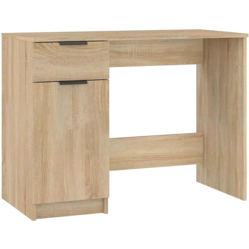 foto del prodotto vidaxl scrivania rovere sonoma 100x50x75 cm in legno multistrato