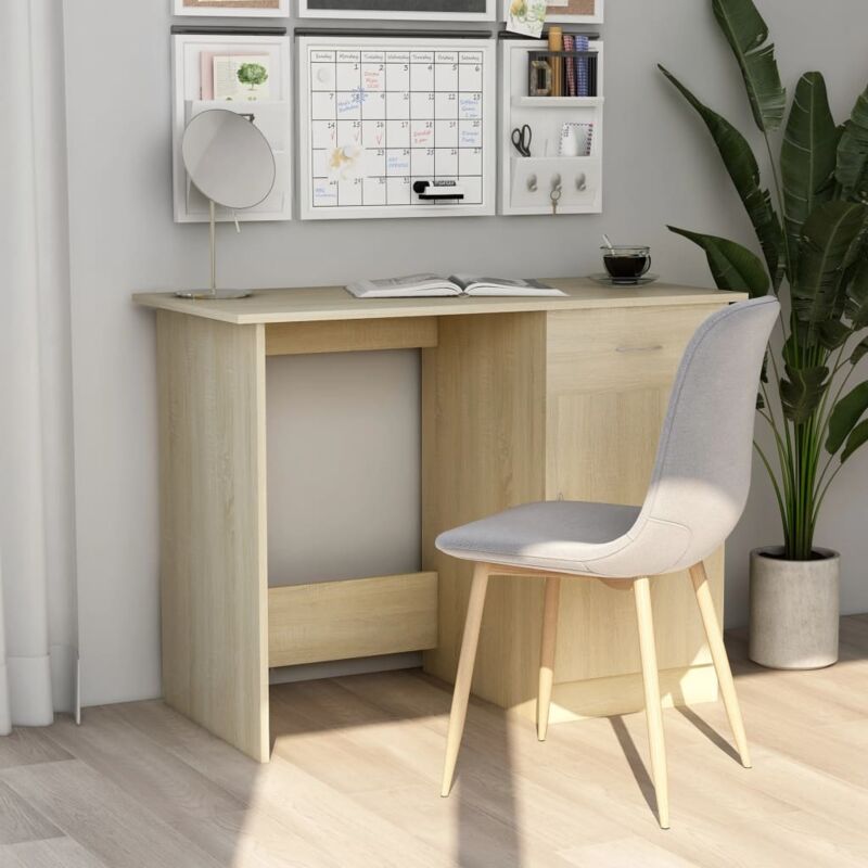 foto del prodotto vidaxl scrivania rovere sonoma 100x50x76 cm in legno multistrato