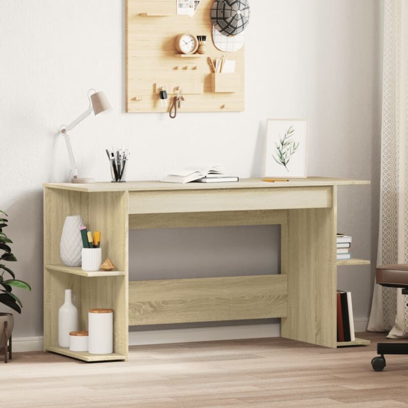 foto del prodotto vidaxl scrivania rovere sonoma 140x50x75 cm in legno multistrato