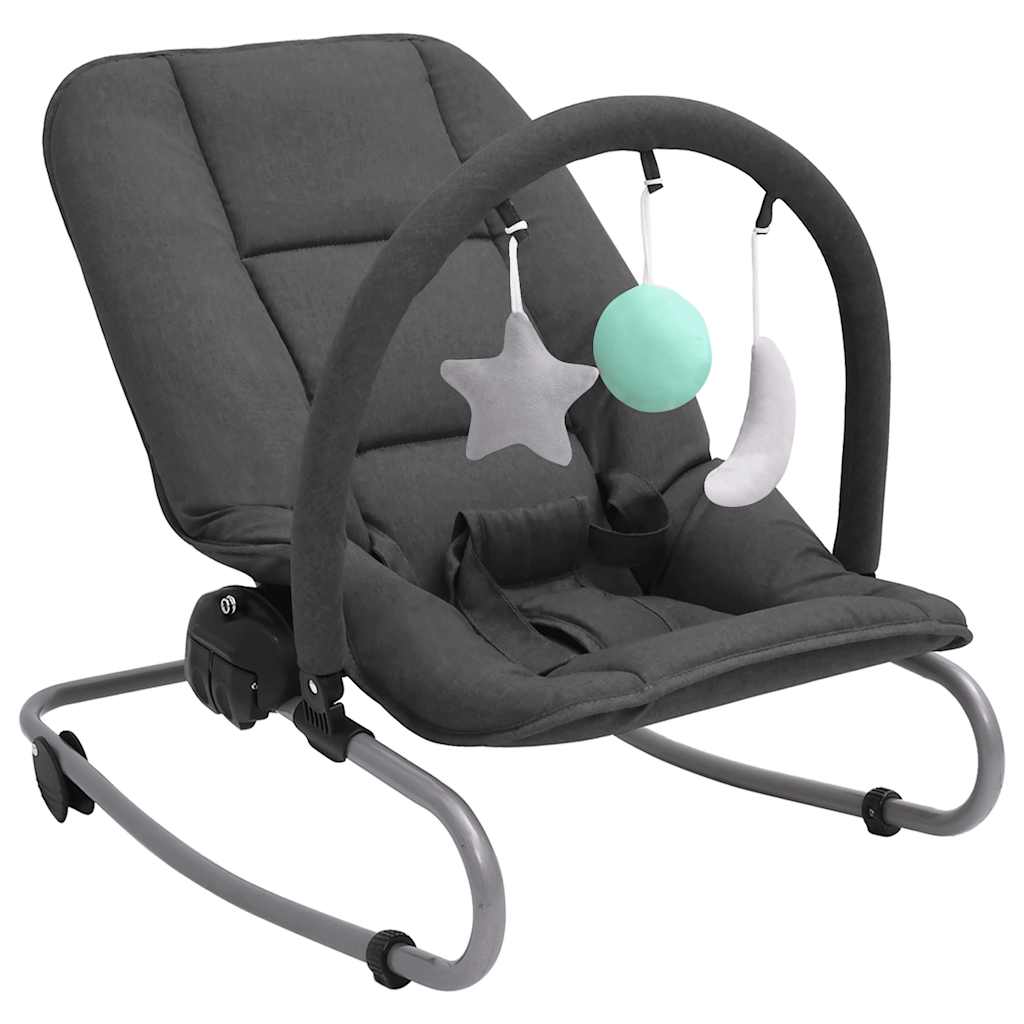 foto del prodotto vidaxl sdraietta per neonato antracite in acciaio