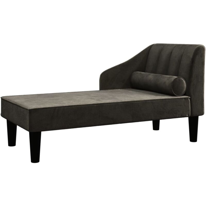 foto del prodotto vidaxl sdraio con capezzale nero in velluto