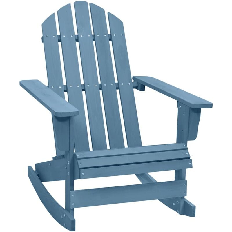 foto del prodotto vidaxl sedia a dondolo adirondack in legno massello di abete blu