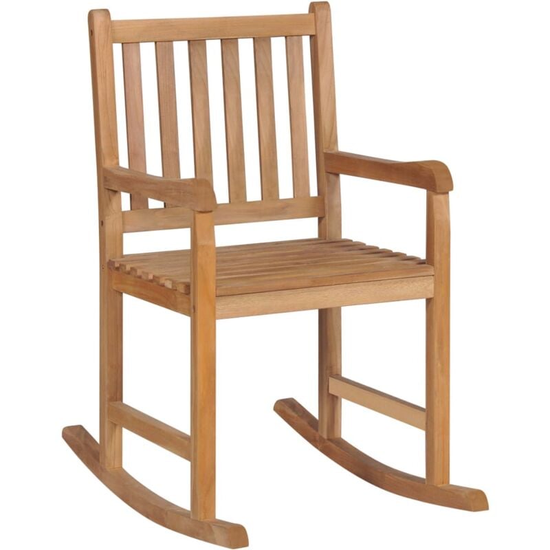foto del prodotto vidaxl sedia a dondolo in legno massello di teak