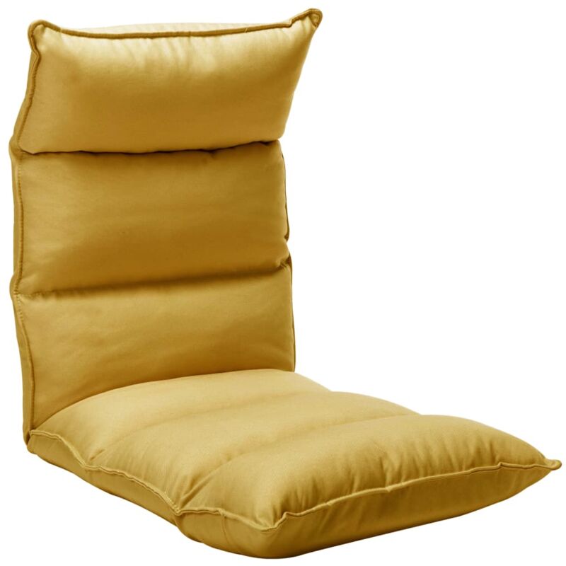 foto del prodotto vidaxl sedia a sdraio pieghevole da terra in tessuto design elegante vari colori colore giallo senape