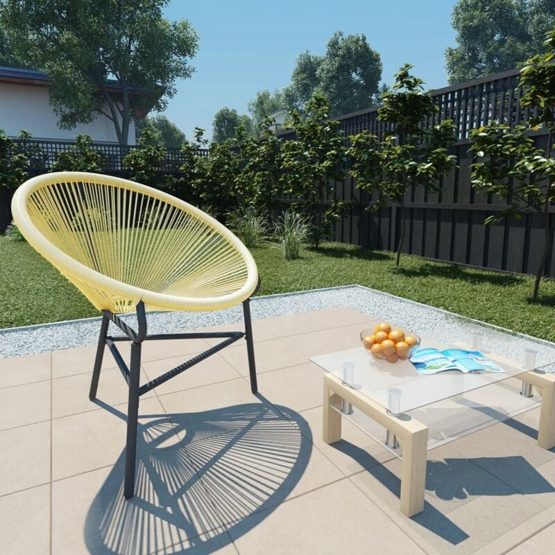 foto del prodotto vidaxl sedia acapulco da giardino in polyrattan beige